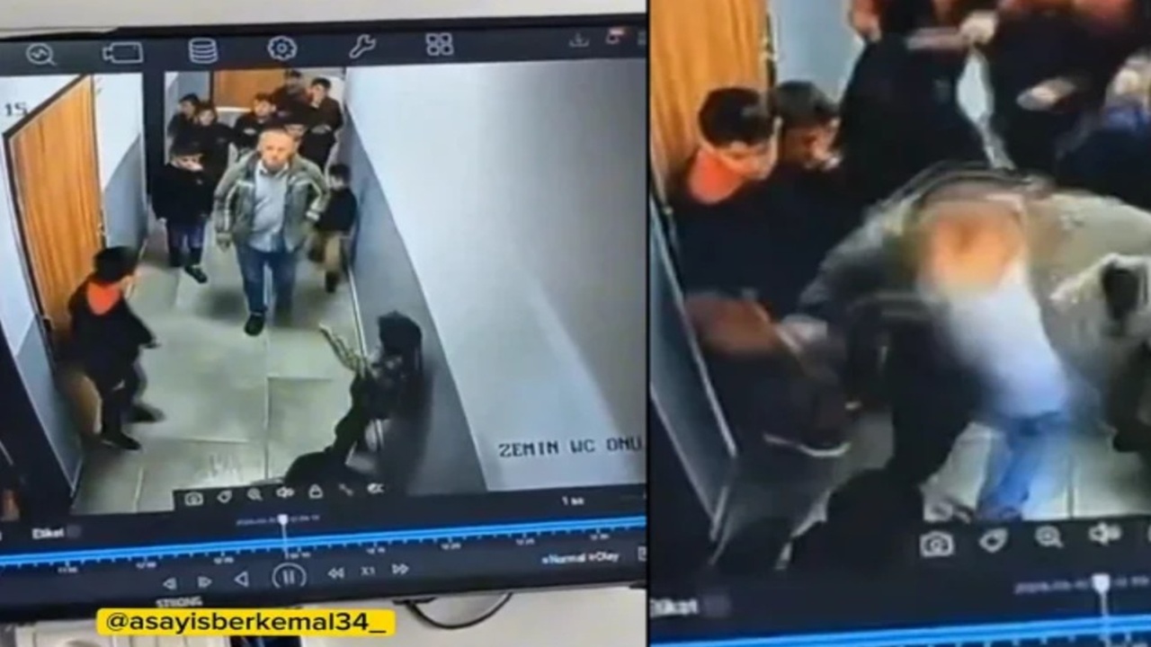 Okulda şiddet görüntüsü! Veli küçük öğrenciyi tekme tokat dövdü